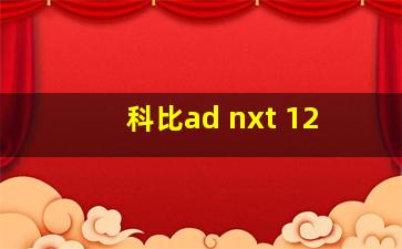 科比ad nxt 12